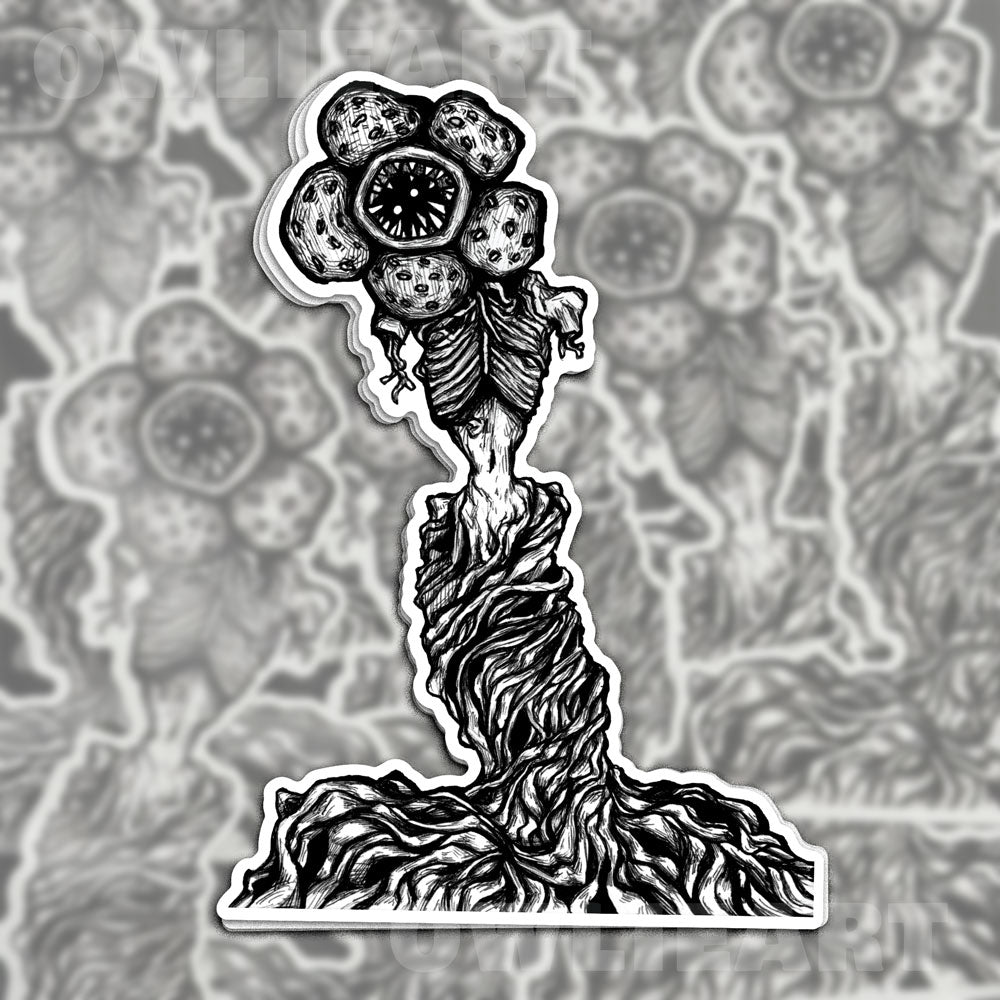 Plant Monster Sticker Pack, Creepy horror art inspired by plants