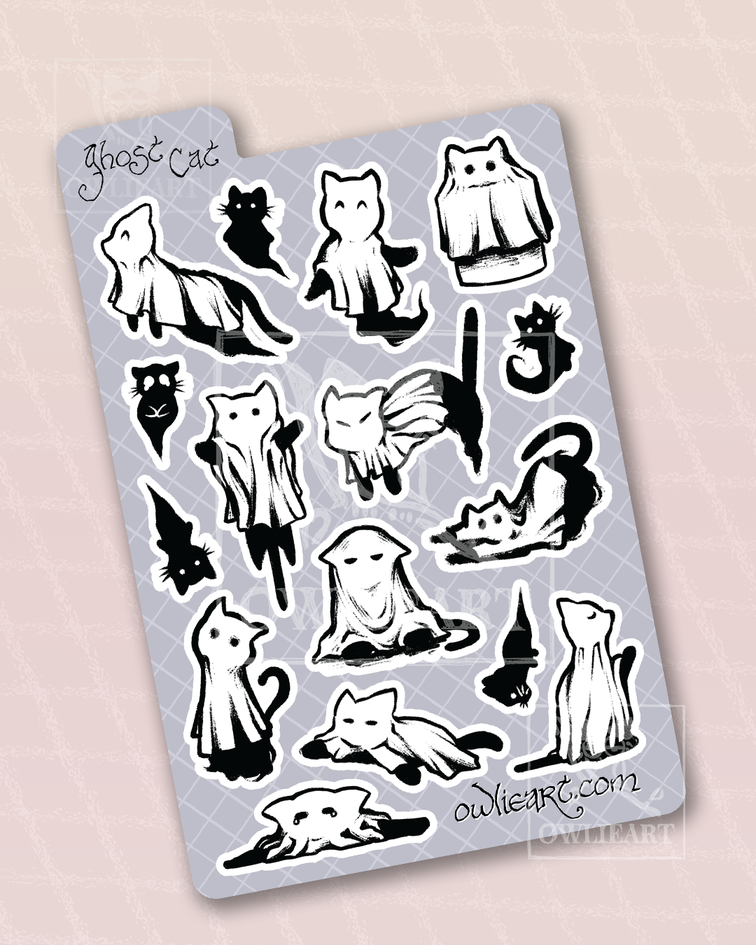 Ghost Cat Sticker Sheet