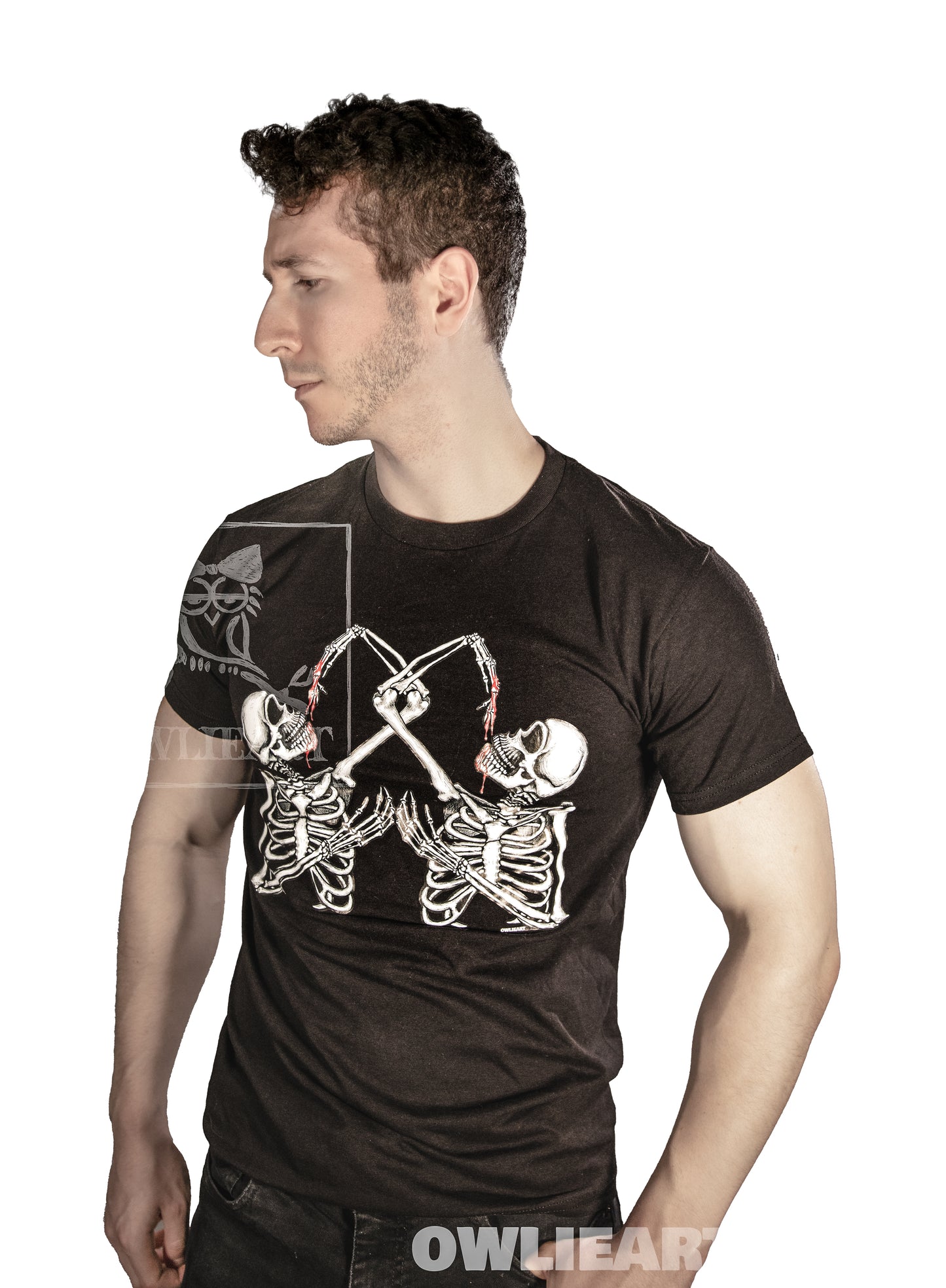 Skeletons drinking blood T-shirt