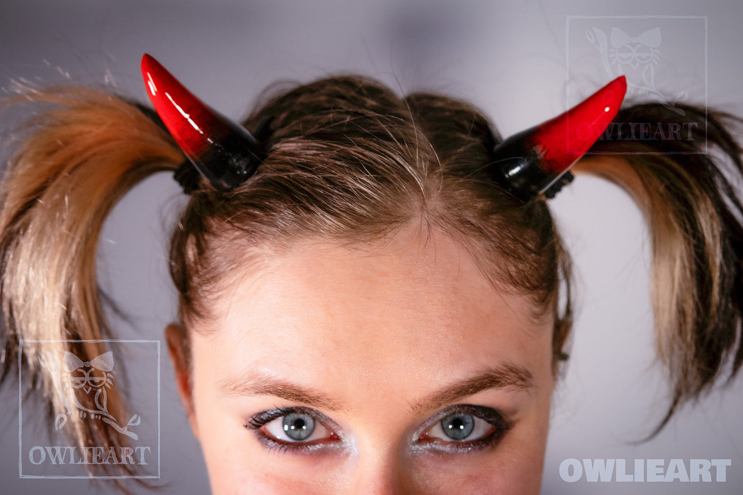 Devil Horn Hair Clips (Pair)
