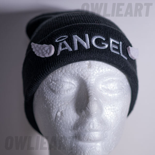 ANGEL beanie w/ winged beanie pins\ hat pins - owlieart