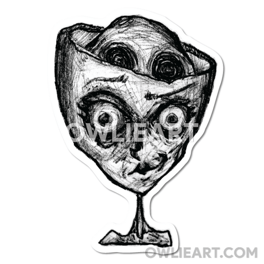 Head Chalice sticker - owlieart