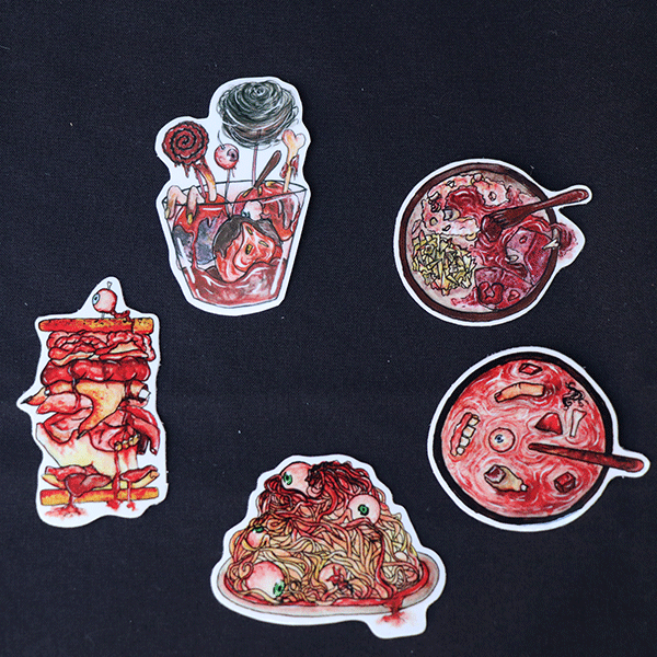 GOREmet  Food Watercolor Sticker Pack - owlieart