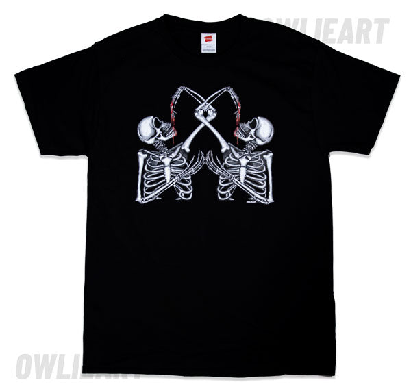 Skeletons drinking blood T-shirt - owlieart