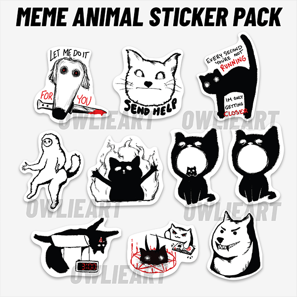 Meme Logo Sticker Meme sticker pack – owlieart