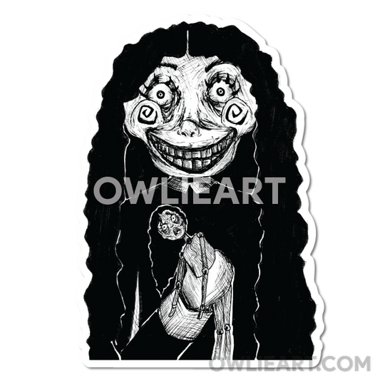 Pediophobia (fear of dolls) Waterproof Vinyl Sticker - owlieart