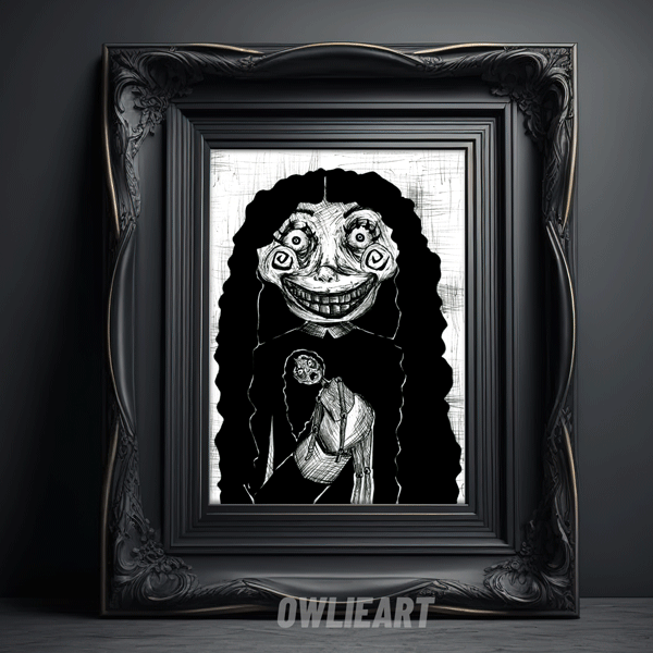 Pediophobia (fear of dolls) Art Print - owlieart