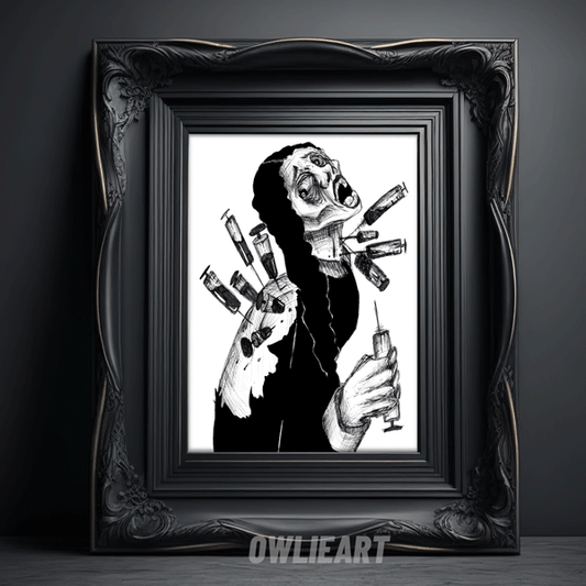 Trypanophobia (fear of needles) Art Print - owlieart