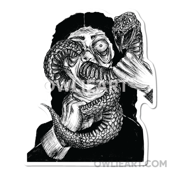 How To Draw Creepy Snake