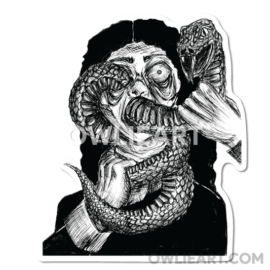 Ophidiophobia (fear of snakes) waterproof Vinyl Sticker - owlieart