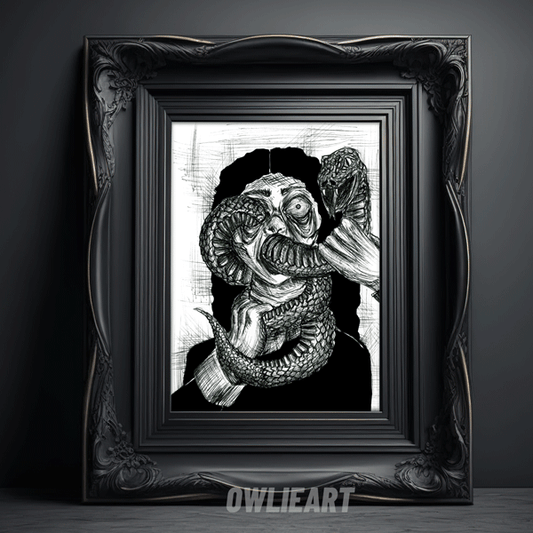 Ophidiophobia (fear of snakes) Art Print - owlieart