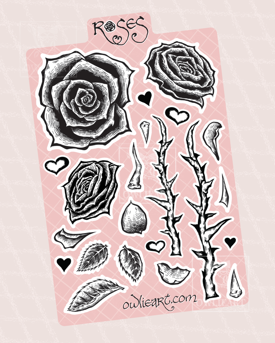 Rose Sticker Sheet