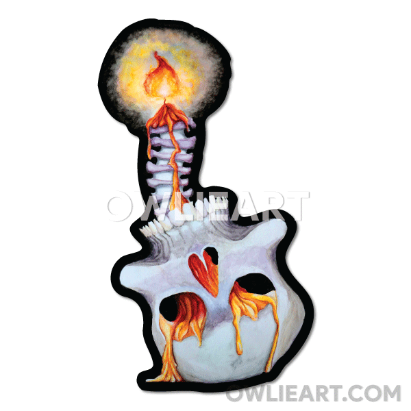 Skull Candle Sticker - owlieart