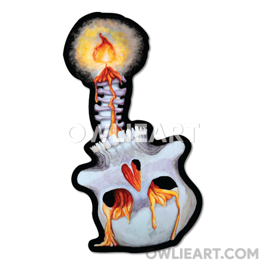 Skull Candle Sticker - owlieart