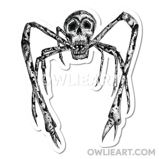 Skull Spider Crab Waterproof Vinyl Sticker - owlieart