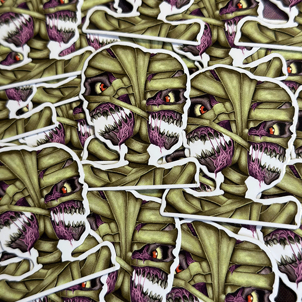 Conjoined Mummies Waterproof Vinyl Sticker - owlieart