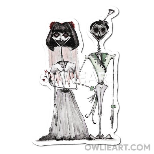 Creepy Wedding Waterproof Vinyl Sticker - owlieart