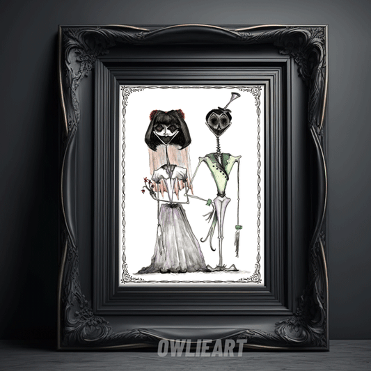 "Wedding" Art Print - owlieart